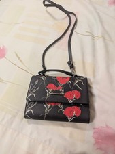 Marina Galanti red and black floral  bag