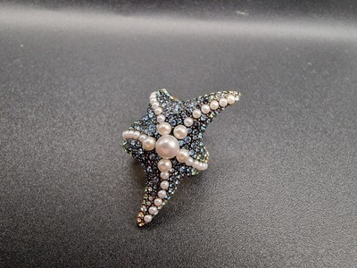 Swarovski Idyllia Ring Coctail Crystal Pearls Starfish
