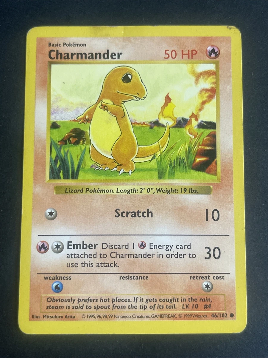 Charmander Pokémon TCG Shadowless Individual Collectible Card Game