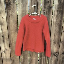 H M  Girls Red Wool Blend Pullover Sweater 8-10 Y