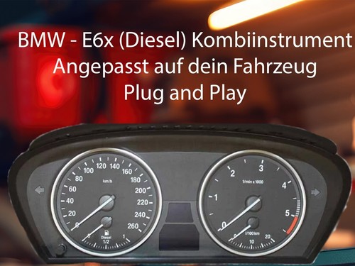 BMW 5er E60 / E61 Kombiinstrument Diesel angepasst (FL)- Plug and Play