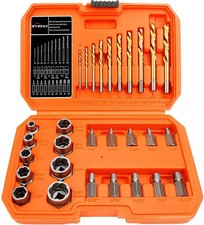 29PCS Screw Extractor Bolt Extractor Set with Left Hand Drill Bit Set