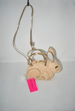 Betsey Johnson Hip-Hop Raffia Studded Handle Satchel Bag in Natural BJ38770A NW