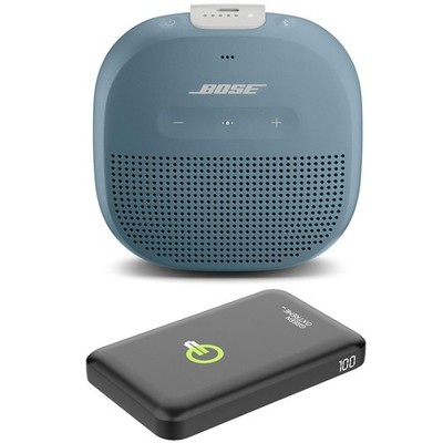 Bose SoundLink Micro Bluetooth Speaker, Stone Blue, with Power Bank Charger