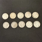 Lot of 10 90% Silver Mercury Dimes Junk Silver $1.00 face Average Circulated