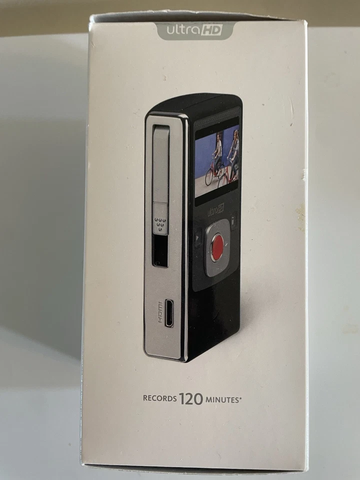 Flip Video U2120B Ultra HD Camcorder 8gb internal Memory. Black WORKING - Image 2 of 4