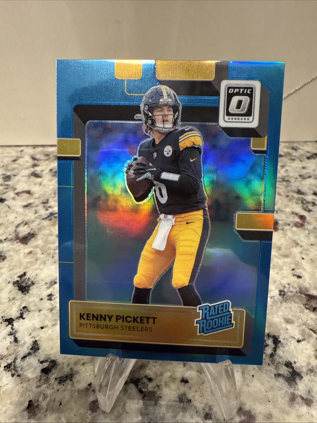 2022 Panini Donruss Optic Rated Rookie Kenny Pickett #201 Aqua Prizm /299 (RC)