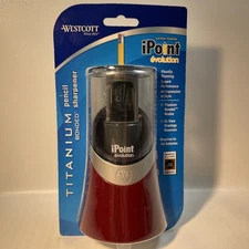 Westcott iPoint Evolution Battery Powered Pencil Sharpener Burgandy