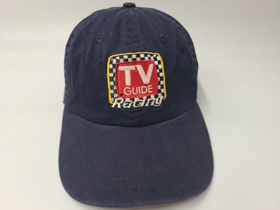 Vintage Kevin Lepage TV Guide Racing Strapback Adjustable Hat Cap NASCAR Blue
