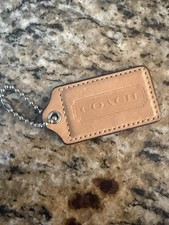 Vintage Coach Leather Hang Tag Key Fob Bag Charm Keychain Y2K Replacement 2  x1  