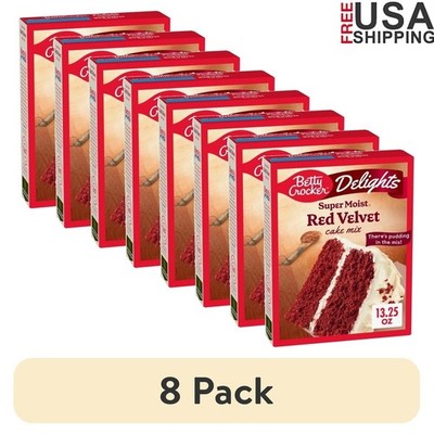 Super Moist Red Velvet Cake Mix Quick Easy Baking Dessert Box Tops Education New