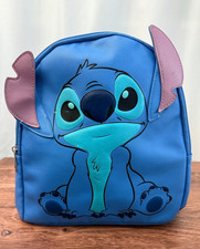 Disney Stitch Mini Backpack Bioworld Lilo  Stitch 3D Ears Blue Bag Luggage Tag