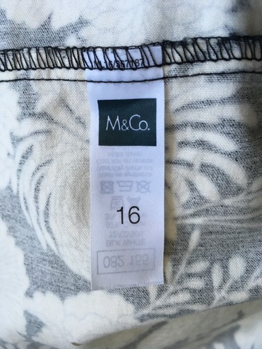 M&Co black white floral pencil dress size 16 (SMALL POSS MORE 14 SEE DESC) - Picture 10 of 11