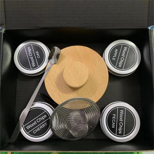 Cocktail Smoker Kit With Four Wood Chips For Whiskey Drink Bourbon Smoker - Picture 4 of 11
