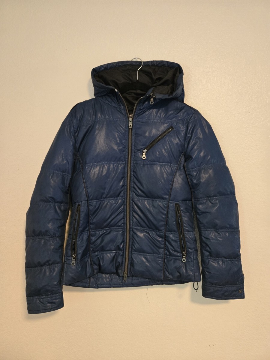 HIDEAWAYS NICOLE Hood Down Jacket Blue Sz 46 | eBay