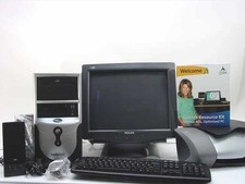 Kit de computadora Systemax con monitor CRT 2.0GHz 40GB HDD 256MB RAM CD-Rom SYX-651M03