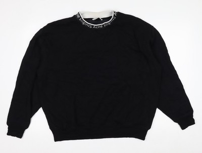 Acne Studios Herren Sweatshirt schwarz Logo Rundhals Größe M