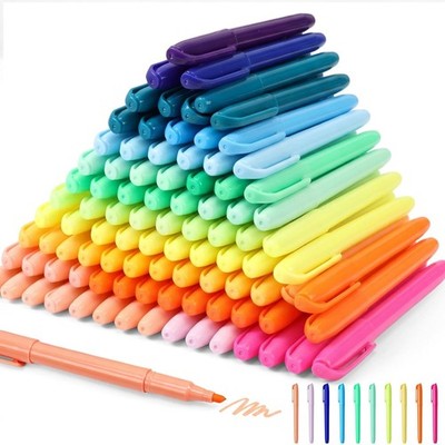 200 Pcs Highlighters Bulk 10 Assorted Soft Pastel Colors Cute Fluorescent