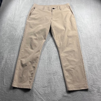 Public Rec Mens Workday Pants Khaki Tan Chino Tapered Stretch 32/28