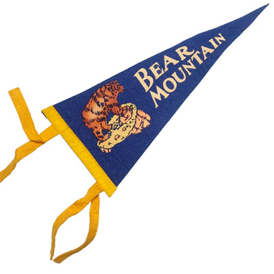 Bear Mountain Mini Vintage Felt Travel Pennant 4.5x11.5