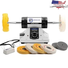 Lightweight Jewelry Polishing Machine Adjustable Speed Desktop Grinder Polisher