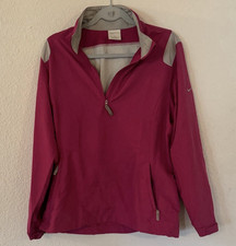 Nike Golf Women&rsquo;s Colorblock 1/4 Zip Windbreaker Jacket Pink/Gray M Pockets