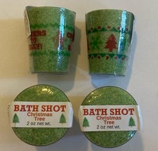 Bath Bomb Shots Lot Of 4 - 2oz - Christmas Tree Fragrances New