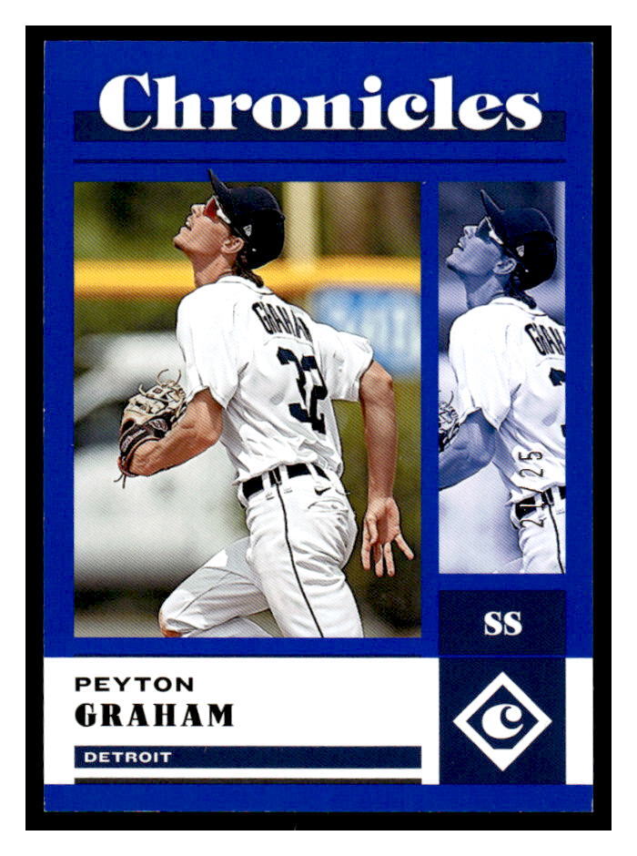 2023 Panini Chronicles #32 Peyton Graham Blue #/25