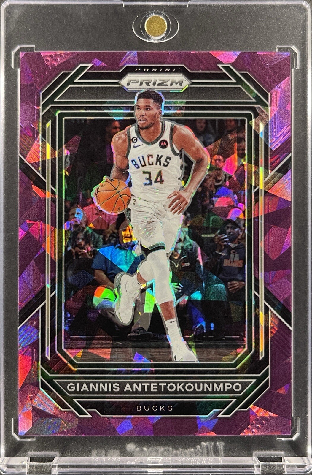 GIANNIS ANTETOKOUNMPO 2022-23 Panini Prizm #96 Purple Ice Prizm /149