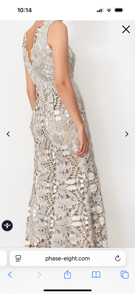 Phase Eight Zoey Lace Maxi Dress Size 12 Smoke | eBay UK