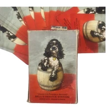 Vintage Butch Cocker Spaniel Brown Bigelow Playing Cards Bell's Service Station