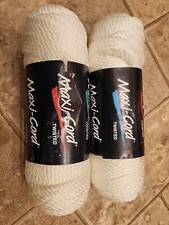 2x LOT - New Maxi-Cord Twisted High Gloss Whit polypropylene 100 Yds 6 mm