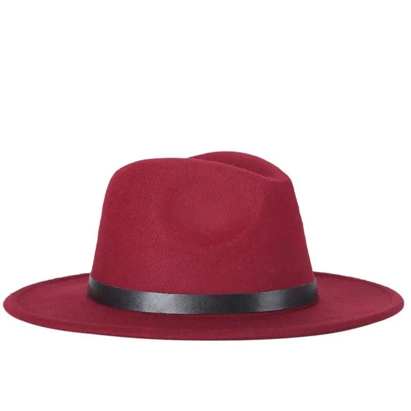 Sombrero Fedora Clásico Ala Ancha Gorra Gángster Unisex De Colección Trilby Sombrero de Panamá NUEVO