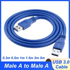 USB Cable Male A To Male A USB 3.0 Lead Plug to Plug 0.3m 0.5m 1m 1.5m 3m 5m