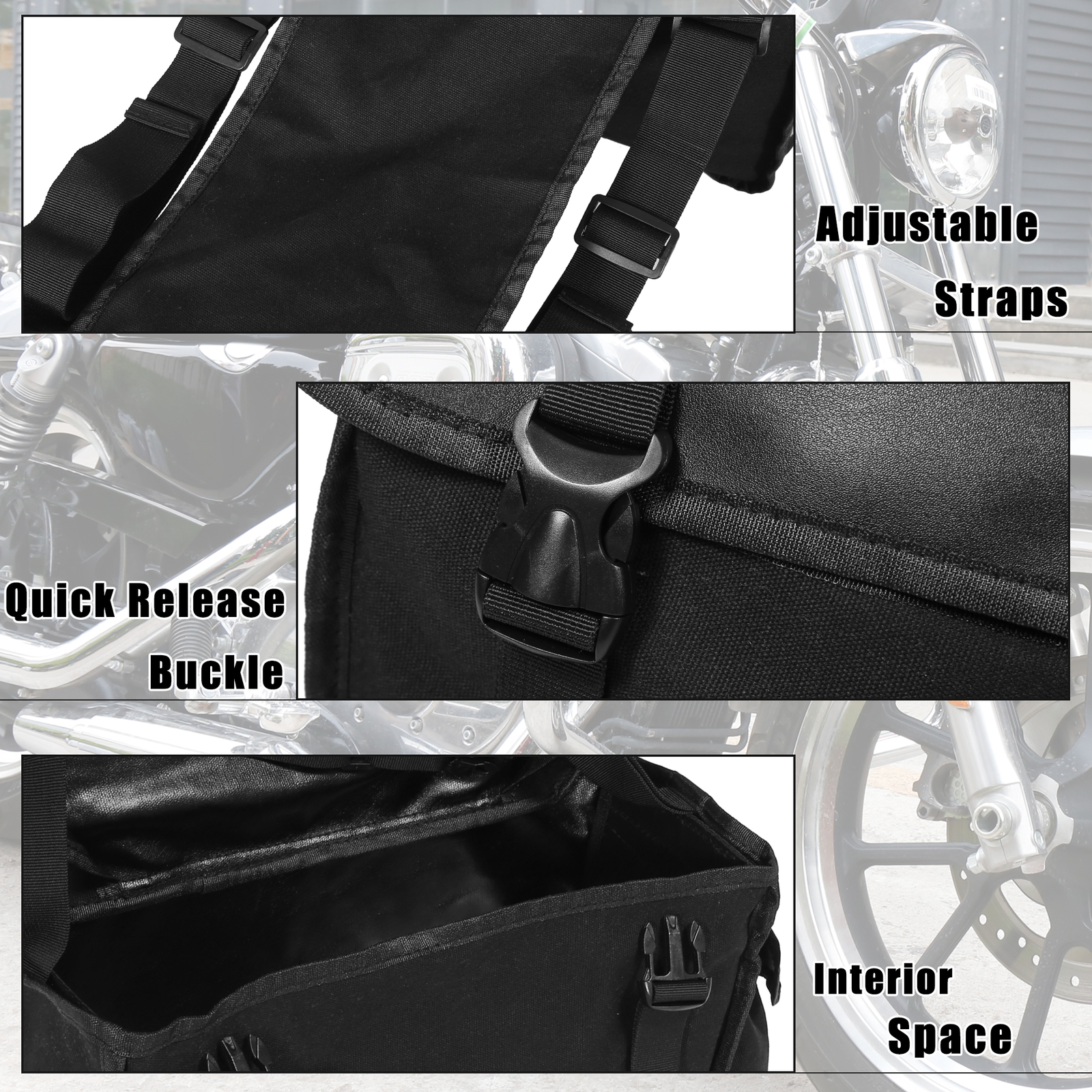 Motorrad Satteltaschen-Halterung Aus Edelstahl – Schwarz, Stabil, Einfache Montage Für Harley Davidson Modelle