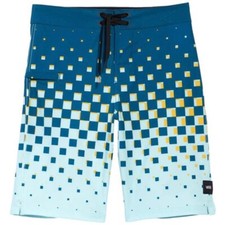 Brand New Boys Vans Checker Fade Boardshorts Moroccan Blue 26/12