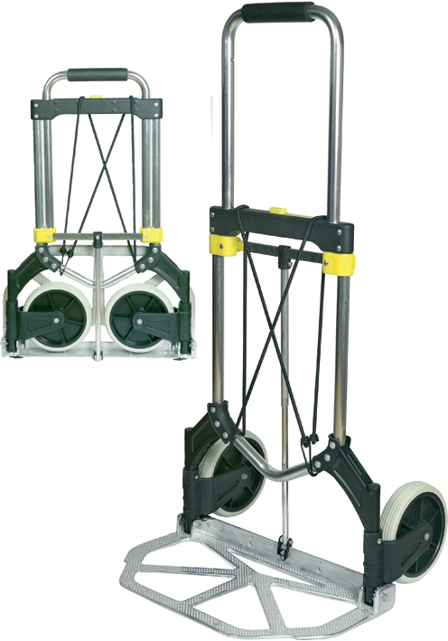 CARRELLO PIEGHEVOLE in ALLUMINIO 90KG MAURER - ruote piene in Nylon -solo 4,7KG