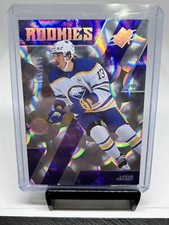 Lukas Rousek- 2023-24 SPx Hockey Rookies Parallax Purple #'d /149-Buffalo Sabres