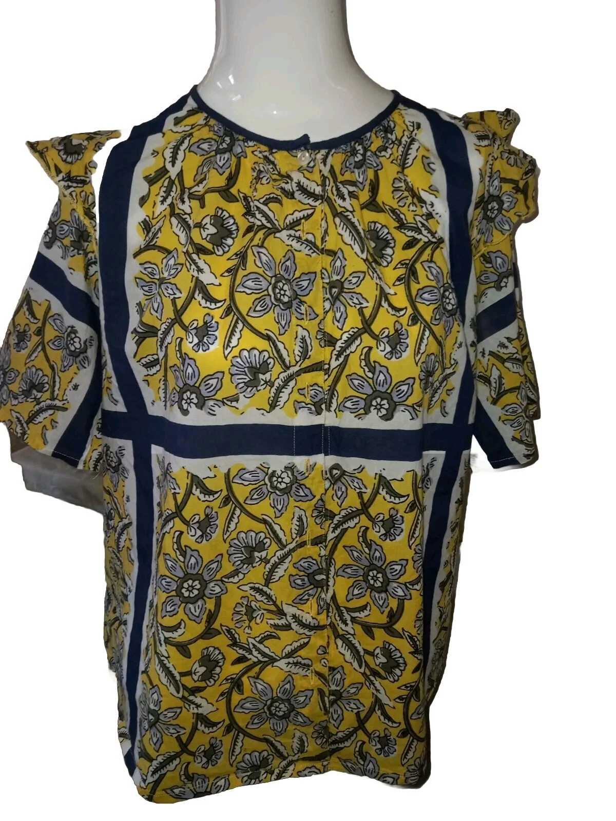 Antik Batik Women Top Cotton Shirt Multicolored Size 40 M