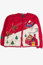 Vintage Red Ugly Christmas Cardigan 59956