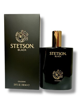 #ad Stetson Black Cologne for Men Spray 3.4 oz 100ml NEW $23.00
