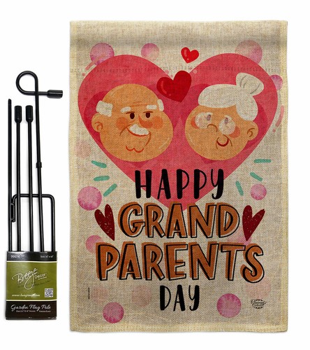 Happy Grandparents Day Sackleinen Garten Flagge Familie Großeltern Hof Haus Banner - Bild 7 von 19