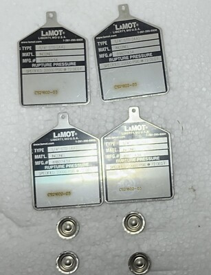 #ad Lamot 1 4quot; STD AA INCONEL SPECIFIED:20000 PSIG @ 72 Deg F LOT OF 4 🆕 $150.00