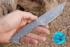 FULL TANG CUSTOM HANDMADE FORGED DAMASCUS STEEL HUNTINIG KNIFE BLANK BLADE-1415