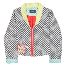 Eva & Claudi Womens Jacket Blue Spotted S