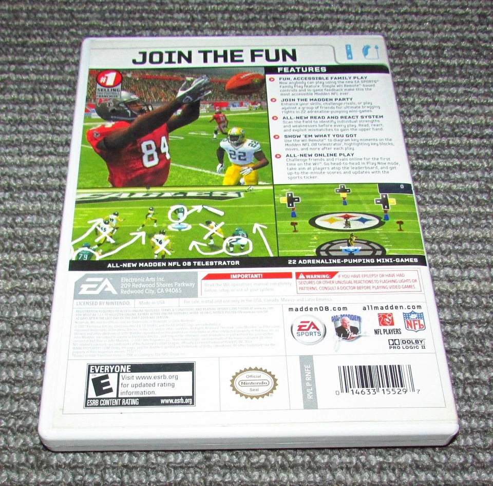 Madden NFL 08 for Nintendo Wii Complete Fast Shipping - Image 2 of 2