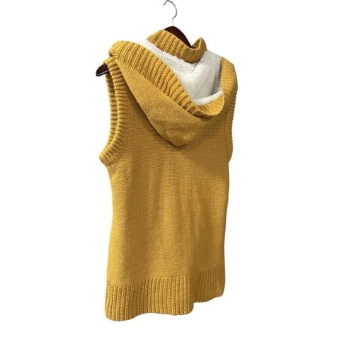 Ci Sono by Cavalini Women Sleeveless Hooded Sweater Size L - Picture 4 of 10