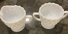 Vintage Milk Glass cream and sugar