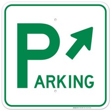 Parking Sign with Arrow,