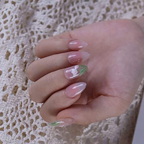 Short Almond Fake Nails 120Pcs Upgraded Half Matte Soft Short Almond Nail Tip - Bild 6 von 7